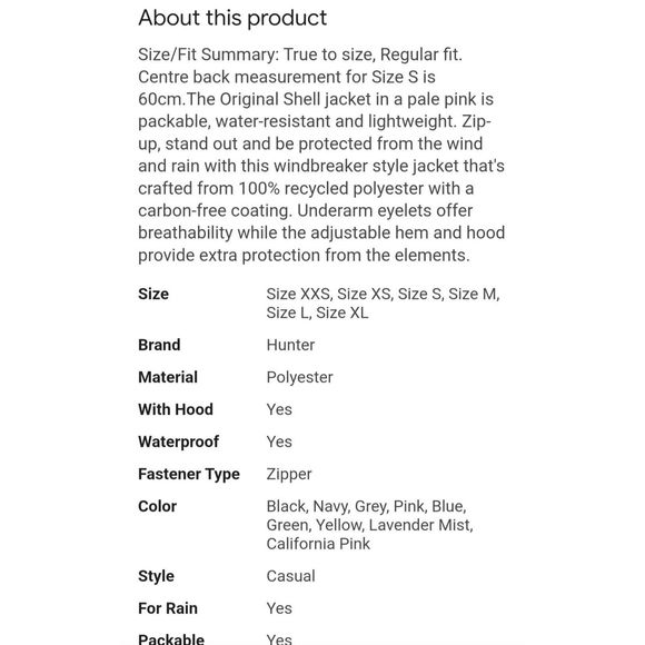 Hunter Recycled Lightweight Packable Jacket - Picture 7 of 7